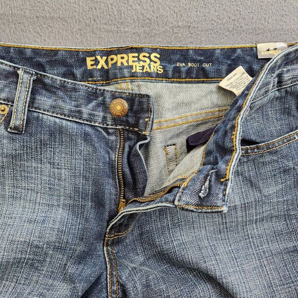 Express Jeans Women 12 Eva Curvy Mid Rise Boot Cut Jeans NWT - Picture 5 of 14